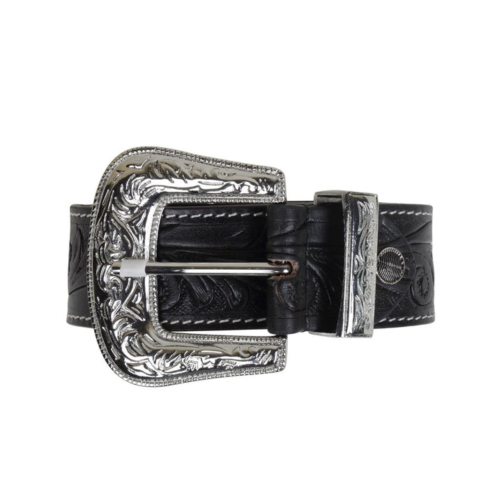 Runner Up Hand-Tooled Leather Belt