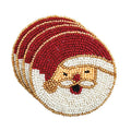 Santa Beaded Coaster Set