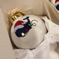 Santa Whale with String Lights Ornament