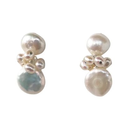 Sarah Kate Earrings - Pearl