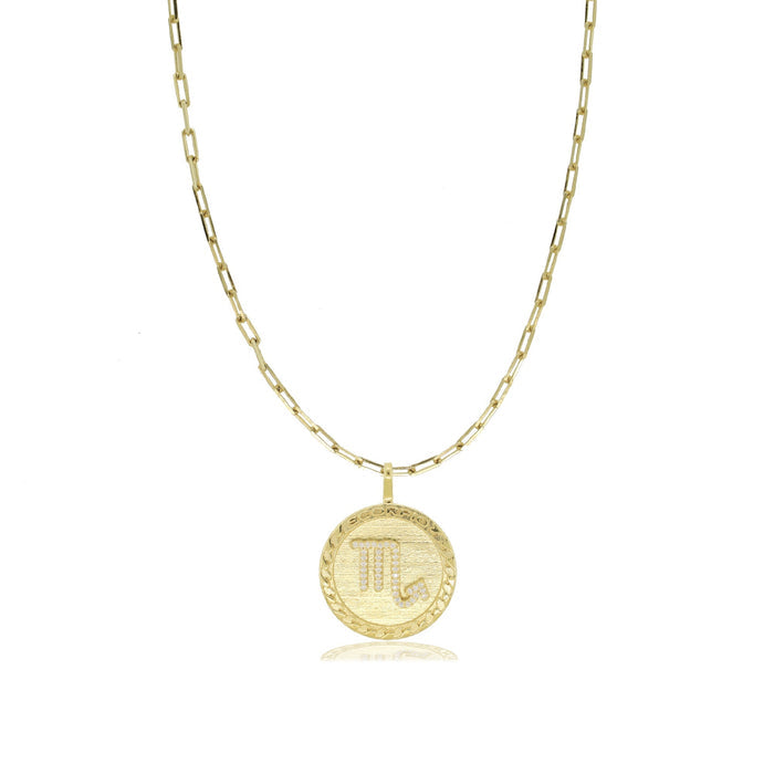 Scorpio Gold Zodiac Necklace
