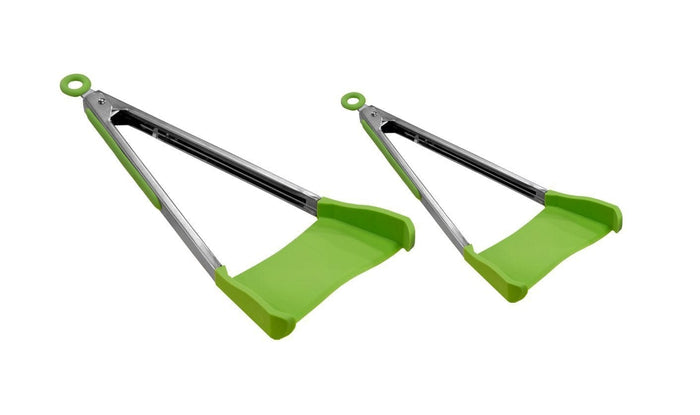 Gadget Gerbil Silicone 2 in 1 Kitchen Spatula Tongs