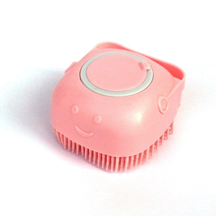 Gadget Gerbil Pink / Round shape Silicone Bath Brush For Dogs And Cats