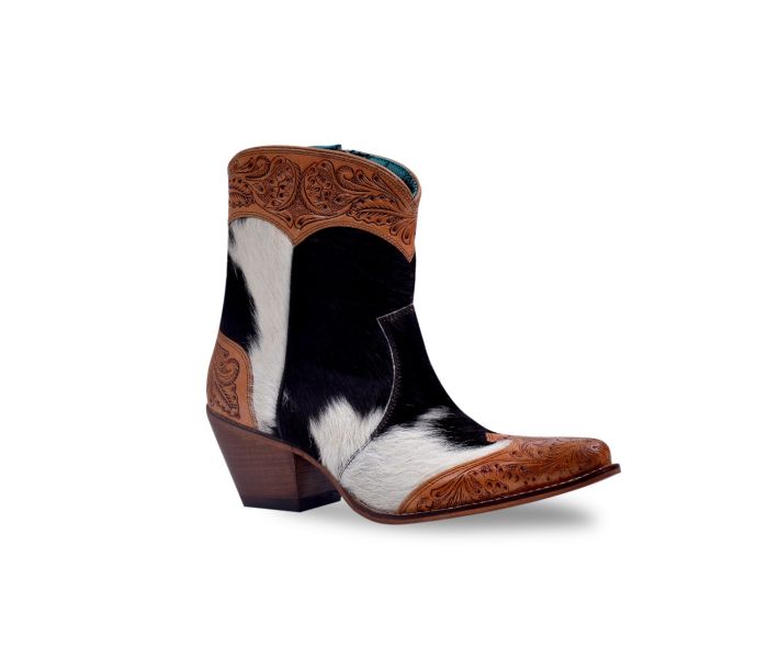 Silverado Hair-on Hide & Hand-tooled Boots