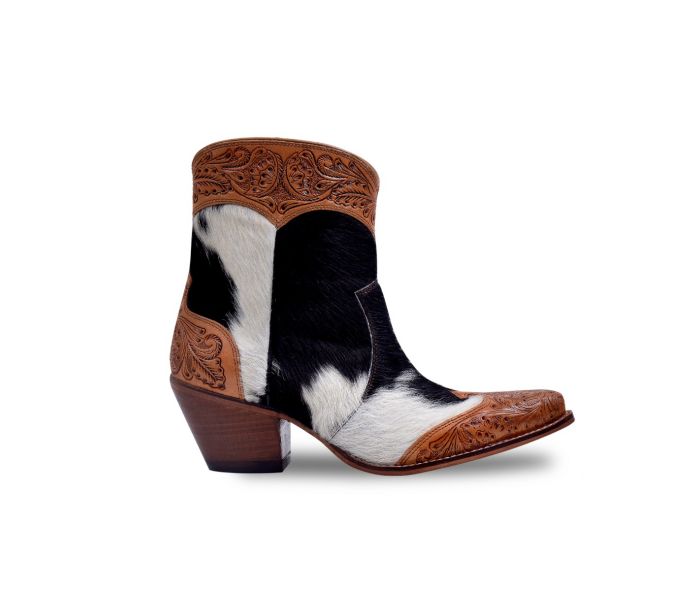 Silverado Hair-on Hide & Hand-tooled Boots