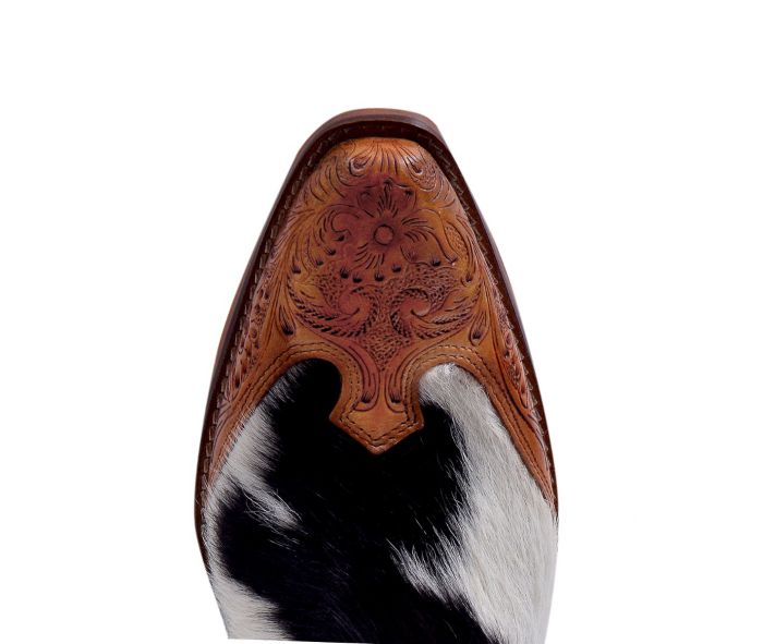 Silverado Hair-on Hide & Hand-tooled Boots