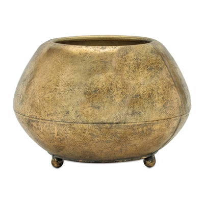 Small Gold Metal Planter