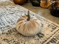 Small Plush Velvet Pumpkin - Cream