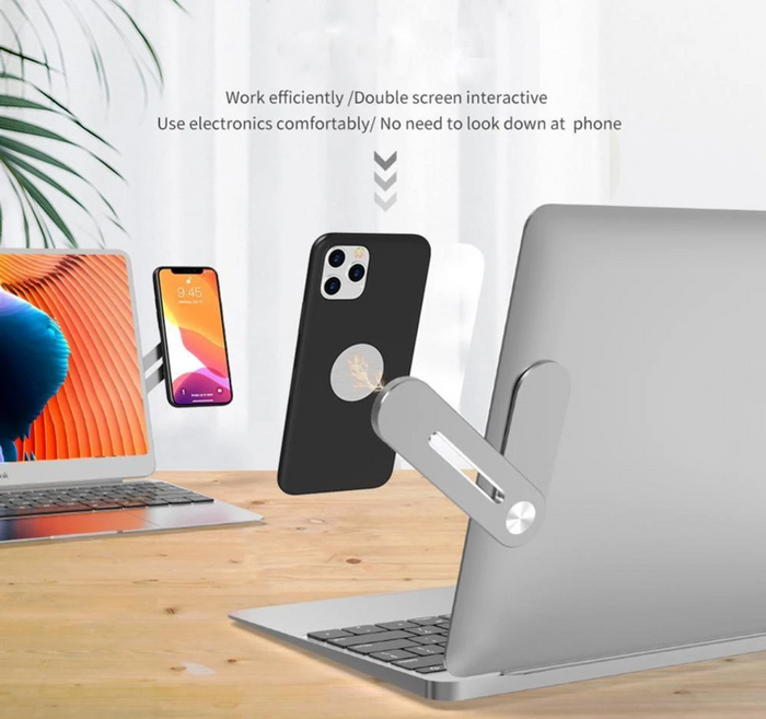 SmartHold™ Dual Monitor Magnetic Side-Mount Clip & Phone Holder