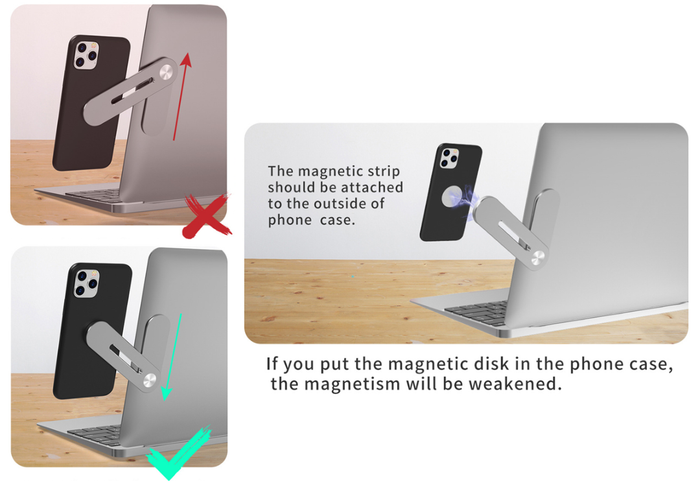 SmartHold™ Dual Monitor Magnetic Side-Mount Clip & Phone Holder
