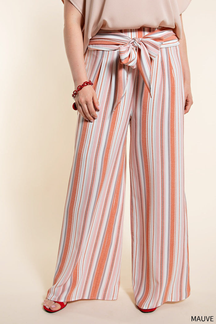 Striped Devin Long Flowey Pant