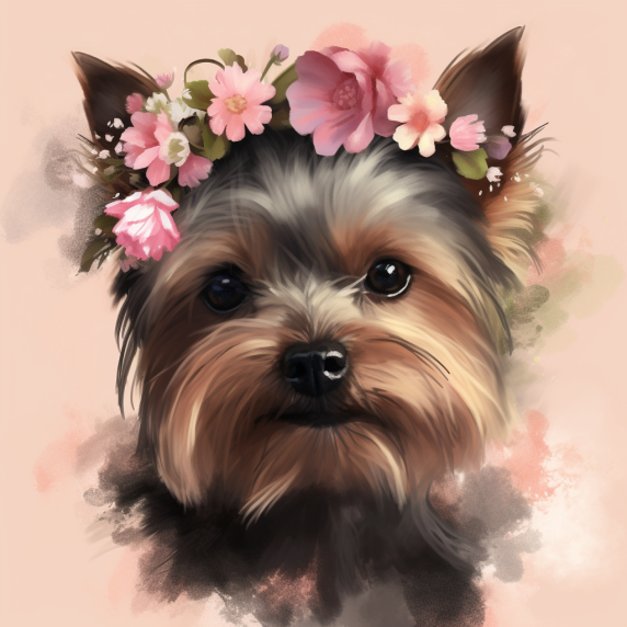 Sunday Best Yorkie Flowers