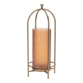 Tall Iron and Glass Candle Holder