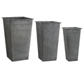 Tall Square Metal Pot