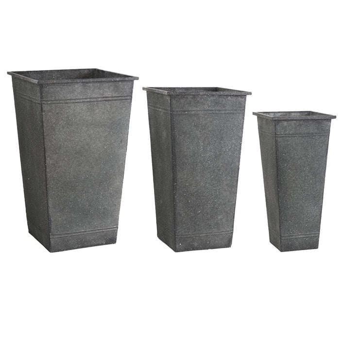 Tall Square Metal Pot