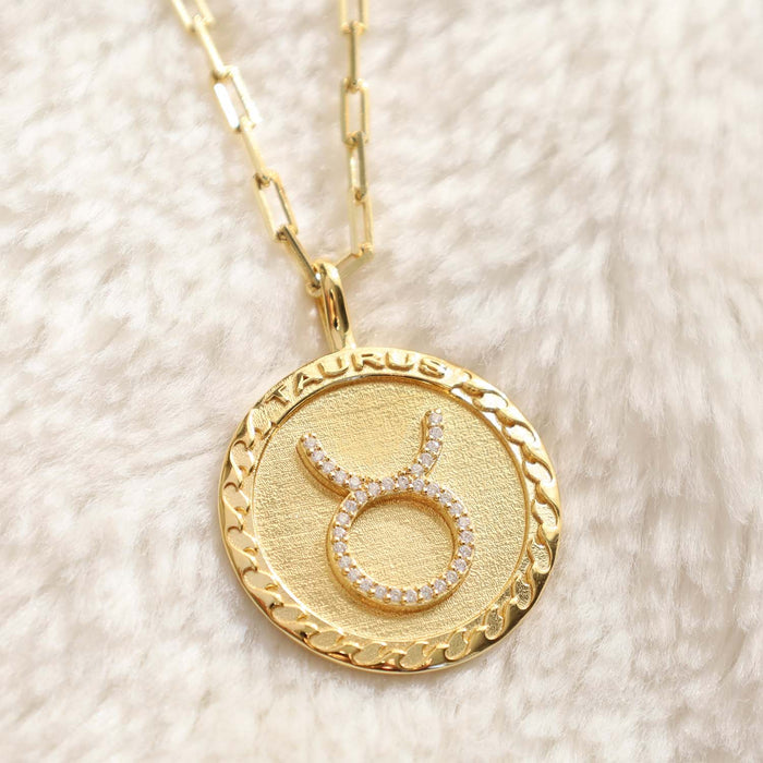 Taurus Gold Vermeil Zodiac Necklace