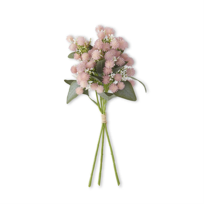 Thistle Ball & White Berries Bundle - Pink