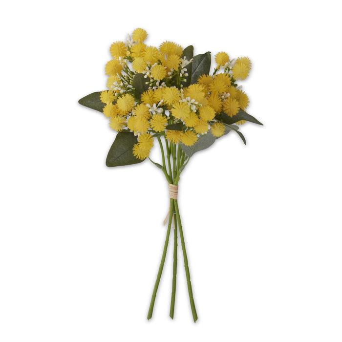 Thistle Ball & White Berries Bundle - Yellow