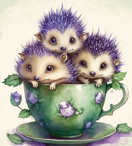 Threes a Crowd Hedgehogs Tea