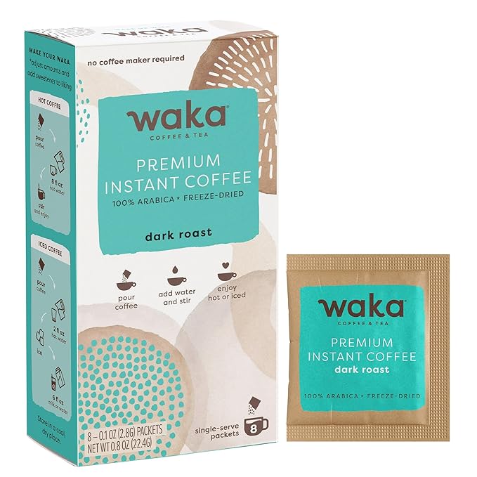 Waka Instant Coffee - Dark Roast, 8ct