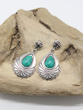 Western Style Floral Dangle Earrings