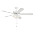 Westgate WFL-105-PC-5B-52-WH-WH 52" White Finish MDF 5-Blade Ceiling Fan & Light, 7W, 3000K - Ready Wholesale Electric Supply and Lighting