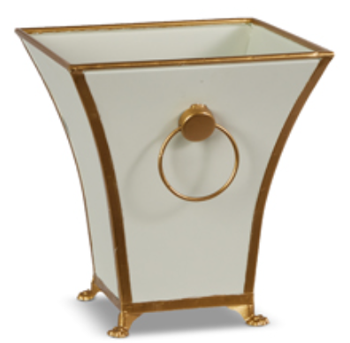 White and Gold Metal Containers