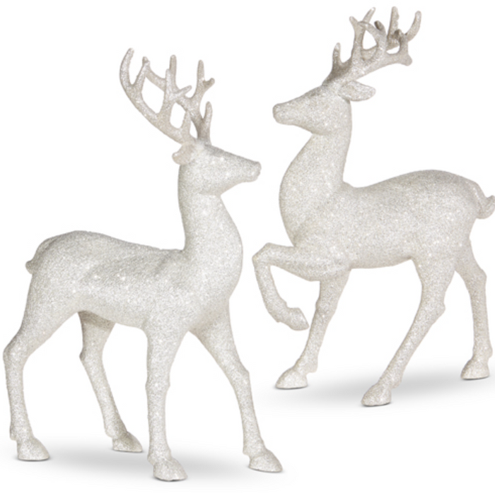 White Glittered Deer