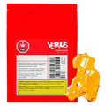 Front view of the “White Widow Shatter” package with a dark background and bright white text detailing the product’s content.