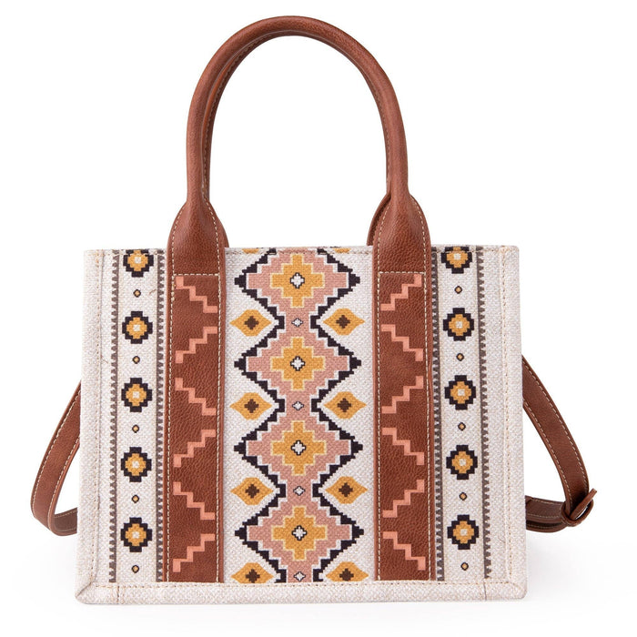 Wrangler Southwestern  Print Small Canvas Tote/Crossbody