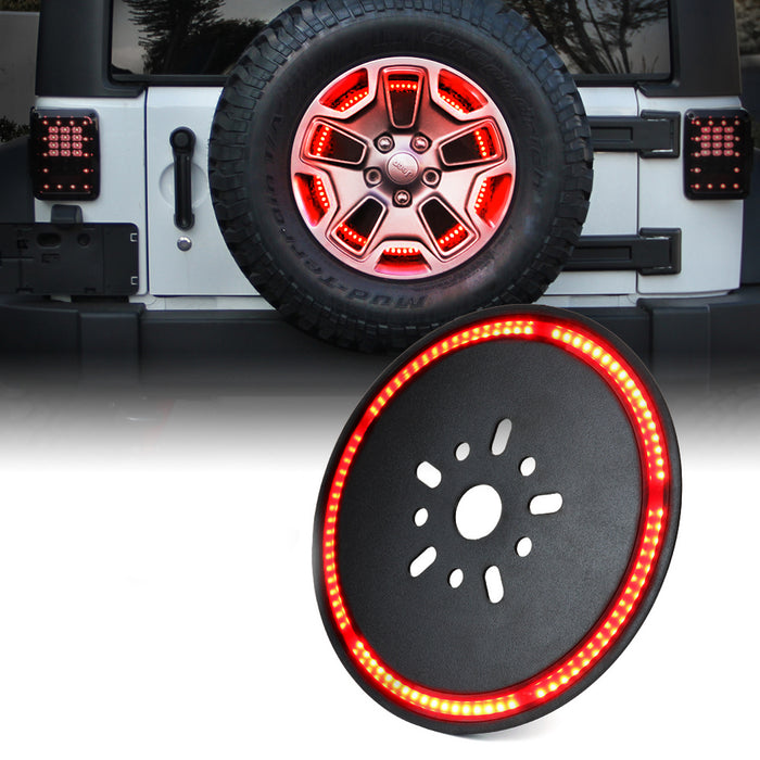Xprite 14" Dual Ring Spare Tire Brake Light for Jeep Wrangler JK & JL | Typhoon Series