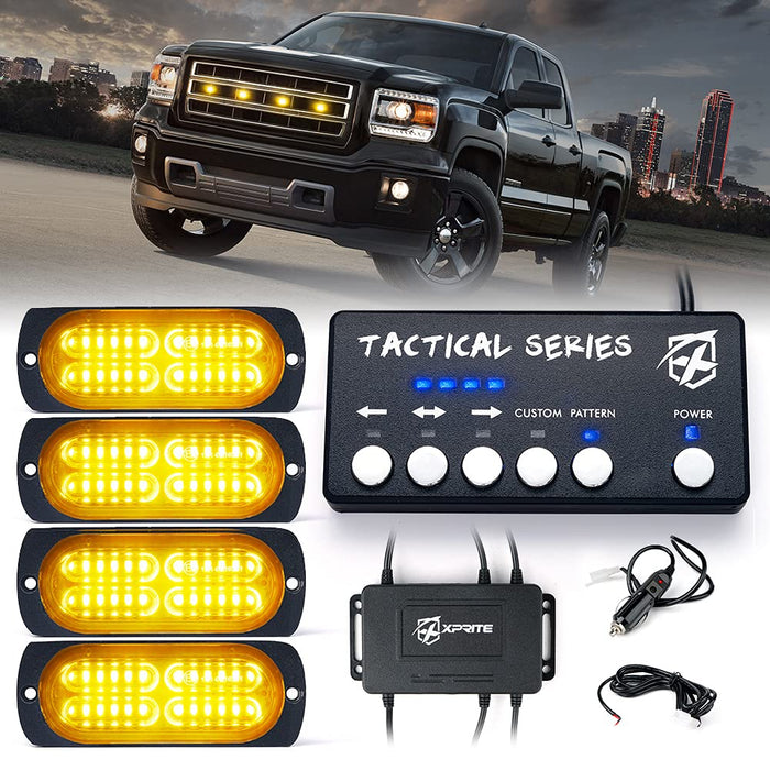 Xprite Grille and Surface Mount Light - Set of 4 | Tactical 24 Series
