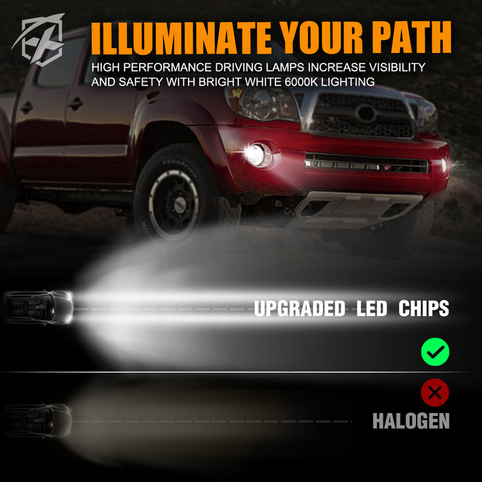 Xprite LED Fog Lights for 2005-2011 Toyota Tacoma DRL Replacement Fog Light Kit