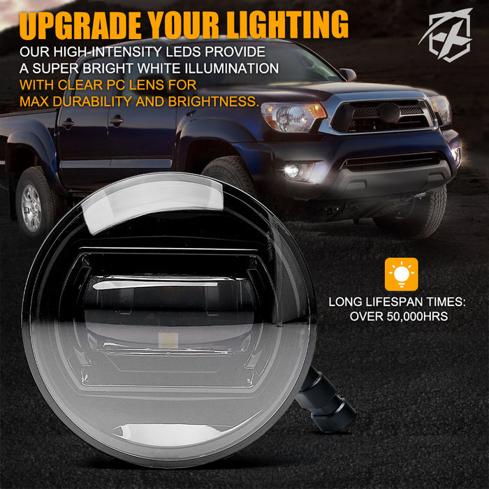 Xprite LED Fog Lights for 2005-2011 Toyota Tacoma DRL Replacement Fog Light Kit