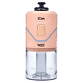 Front view of the peach-colored Yocan iCan Kit, showcasing its sleek, cylindrical shape and minimalist design.