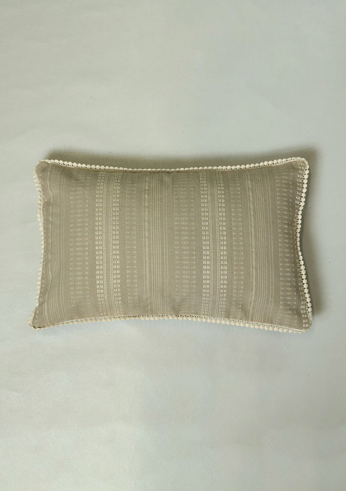 Zia Grey | Woven Textured Neutral | 100% Cotton Cushion Cover For Sofa