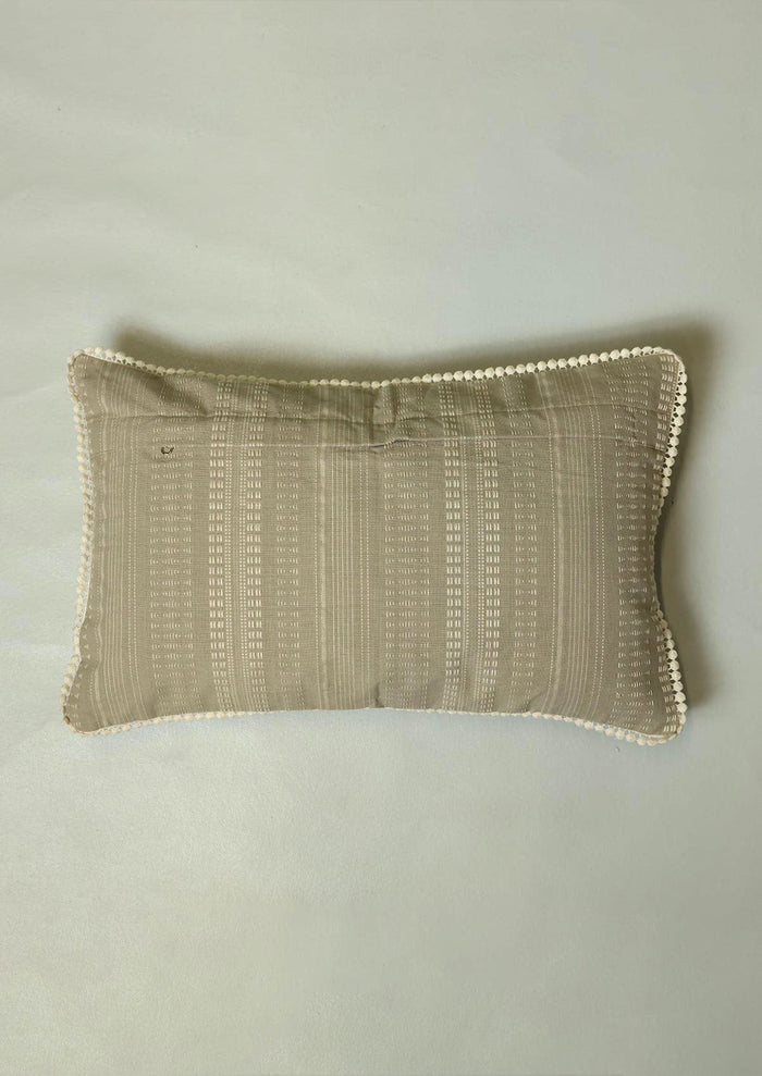 Zia Grey | Woven Textured Neutral | 100% Cotton Cushion Cover For Sofa